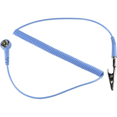 TRU COMPONENTS SpKL-4-244-SK ESD-Erdungskabel 2.44 m Druckknopf 4 mm, Krokodilklemme