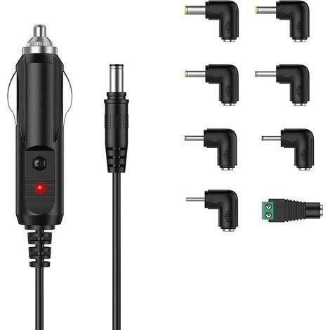 1 Chargeur De Voiture 24W DC 12V 2A Avec 8 Connecteurs Pour GPS DVD Caméra LED (1/5)