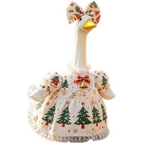 Christmas Goose Outfit Dress Goose Costume pour extérieur décor pour 23" Lawn plastique/Cement Statue jardin Patio Décoration (1/5)