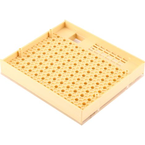 Ensemble comprenant une boîte d'élevage de reines, 110 cellules royales, 10 couvercles de protection et 12 supports pour cellules royales. (1/5)