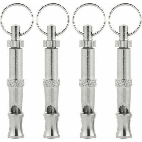 4-Piece Ultrasonic Dog Whistle, High-Frequency Dog Whistle, Adjustable Ultrasonic Whistle for Training, Barking, Sitting, and Recalling Dogs (1/5)