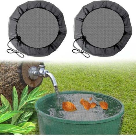 2 Pièces Filet pour Citerne De Pluie,97cm Housse pour Tonneau De Pluie avec Cordon De Serrage,Housse pour Tonneau De Pluie Ronde,Protection Contre Les Moustiques Et Les Feuilles 97 Cm (1/5)