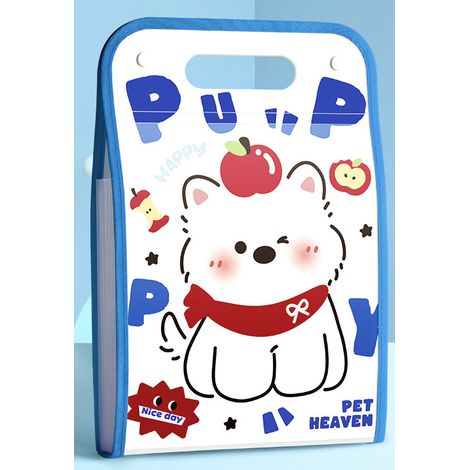 (1 pièce) Dossier accordéon vertical pour papier de test, sac de rangement pour étudiant, dossier A4 transparent, dossier portable (1/5)