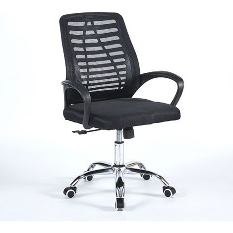 Poltrona ufficio 48x51x88 cm mesh nero (1/2)