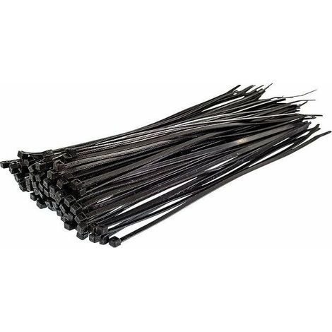 Collier de Serrage en Nylon - 300 mm x4mm - Noir - Attache Câble Résistant aux UV - Serre-Câbles - Lot de 250 Pièces (1/4)