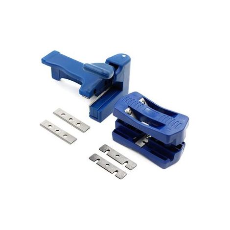 Rabot manuel à deux côtés pour ruban de bordure – Découpe nette des surplus sur PVC et mélaminé – Accessoire de finition pour menuisier (1/5)