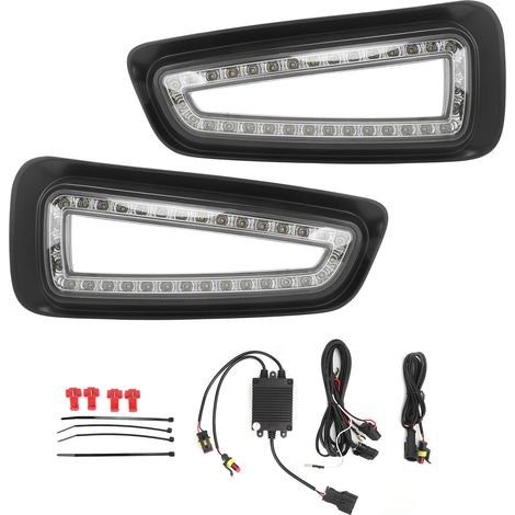 Paar 12V 6000-6700K weiße LED-Tagfahrlichter für Ford Raptor F150 2010-2014 (1/3)