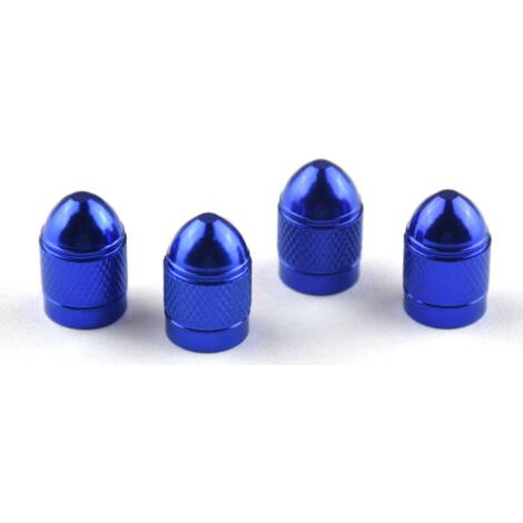 BUNTHAUS PA Ventilkappe für Autoreifen, elastische Ventilkappe aus Aluminiumlegierung, Autoventil 5 (blau) (1/4)