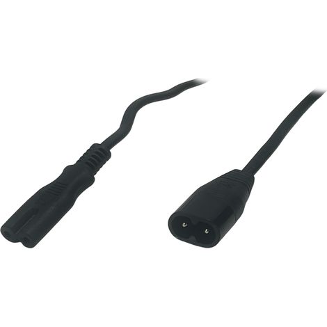 POSAC-C7C8BK30: POS-Netzkabel C7-CX23[2,5A]-C8-CXC8[2,5A] H03VVH2-F2G0,75 L=3000 schwarz