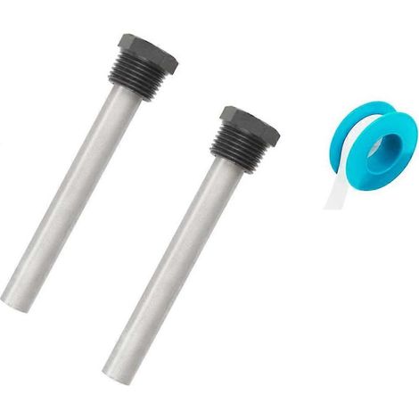 Anode en aluminium/zinc pour chauffe-eau de camping-car Atwood, lot de 2, filetage NPT 1/2 pouce, pour réservoir d'eau chaude de camping-car. (1/5)