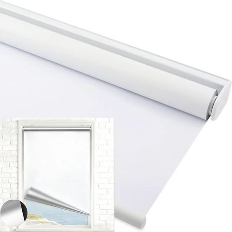 Store Enrouleur Occultant Blanc 45x180cm 100% Noir Total Triple Couche Anti-UV Isolation Thermique Sans Fil Fenêtre Cuisine (1/4)