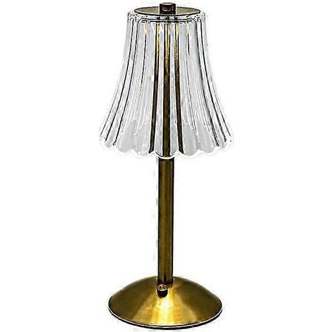 Lampe de table décorative LED en cristal, batterie rechargeable 800 mAh, veilleuse d'ambiance, 3 niveaux de luminosité. (1/5)