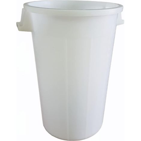 Bidone Pattumiera Bianco 120 Senza Coperchio - Ø52X76H Cm (1/5)
