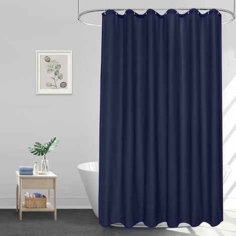 Duschvorhang Blau 180x220 Dunkelblau H220 x B180 cm (1er Pack) (1/5)