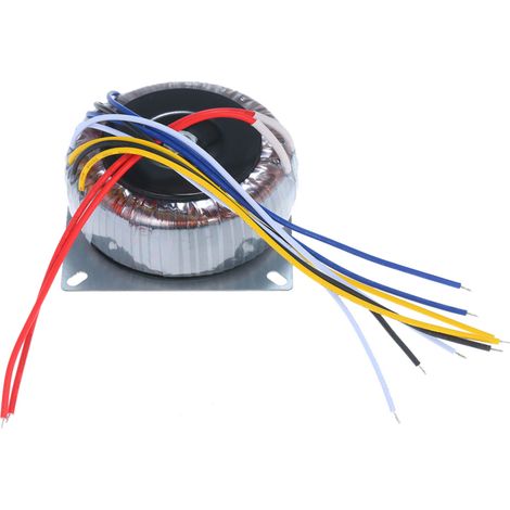 Transformador toroidal de 200 W, monofásico, de cobre puro, para preamplificadores, reproductores de CD, monitores y altavoces. Protección de circuito. Alimentación: de 110 V CA a 12 V/28 V CA.