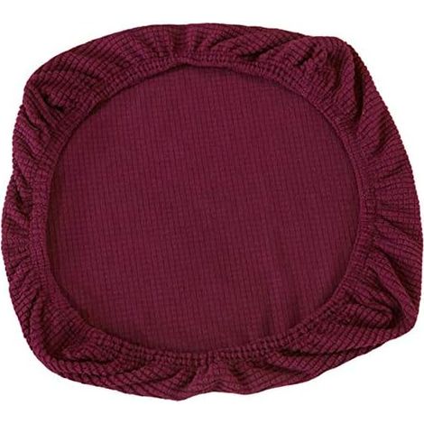 2 pièces Housses de chaise élastiques en élasthanne - Lavables - Pour chaises de bureau, salle à manger, bar, décoration de fête de mariage (violet foncé)