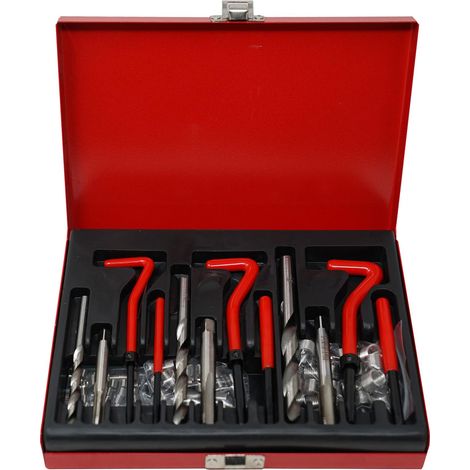 Dapetz ® Thread Repair Kit 88Pcs Helicoil Insert Sleeves Metric Restoring Thread Repair Tools Wire Insert Kit Compatible Hand Tool Set for Auto Repairing M6 M8 M10 Stainless Steel Tap Drill (1/5)