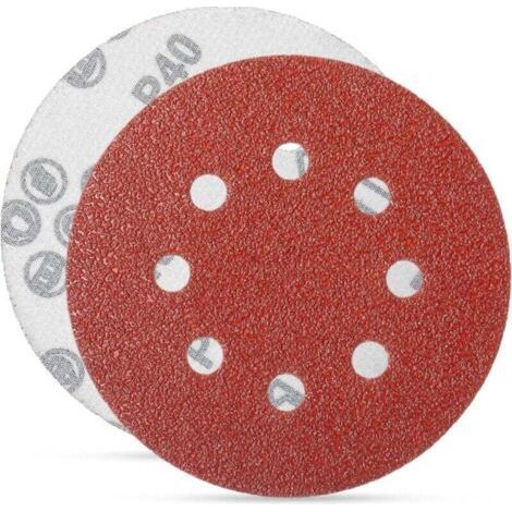 40 Sanding Discs, Abrasive Discs, 125mm Grit Size, Ideal for Sanding/Polishing/Rust Removal, HSDPS5M100, Pack of 100