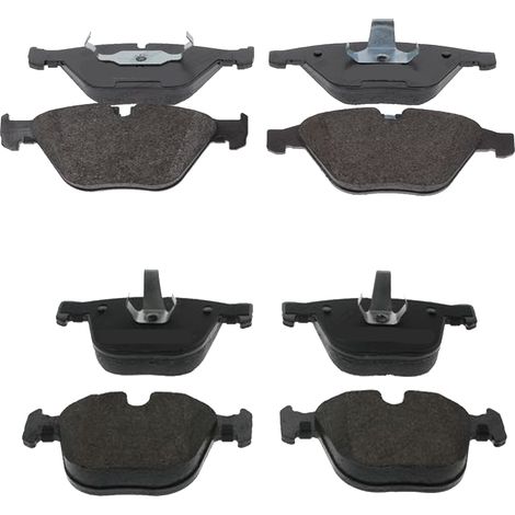 KIT PASTIGLIE FRENO ANTERIORI E POSTERIORI compatibile con BMW 7 (E65,E66,E67) / PASTIGLIE FRENANTI AUTO OEM FDB1628,FDB1672 / SOSTITUZIONE DIRETTA / BASSA POLVERE / SILENZIOSO