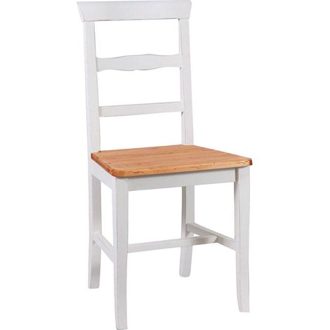 Attanasio Stuhl, ein Stuhl, Struktur aus Holz Made in Italy, Sitzfarbe Braun, Weiß