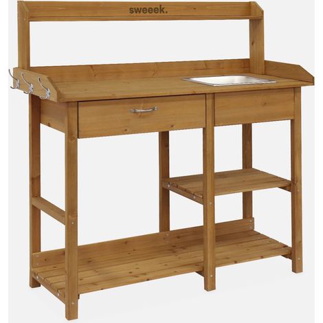 Mesa de madera para macetas (1/5)