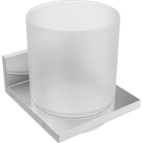 Glashalter Hewi System 900 Q mit Wandhalter, chrom - 900Q04.00040