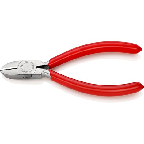 KNIPEX 76 03 125 Alicate de corte diagonal para electromecánica recubiertos de plástico cromado 125 mm (1/2)