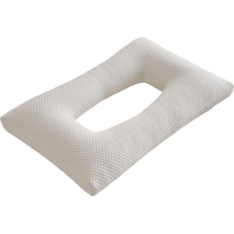Blanc Coussin pour Oreilles Percées, Coussin pour Oreilles Percées, Coussin Protecteur pour Dormir sur Le Côté avec Trou d'oreille pour Personnes Perc