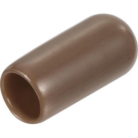 25pcs Embouts en Caoutchouc, 6 mm ID Vis Filetage Protecteur en PVC Embouts de Protection Flexible pour Tube Métallique, Câbles, Fils, Tige, Écrou et Cache Boulon, Brun (1/5)