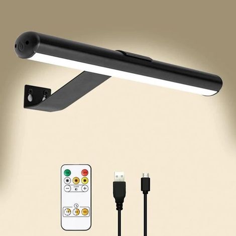 Lámpara de pared con mando a distancia - LED recargable - Tricolor - 300 lúmenes - Diseño moderno (1/5)