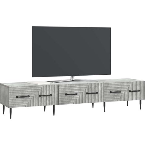 Maison Exclusive - Meuble TV Gris béton 147 x 34,5 x 30 cm Bois d'ingénierie
