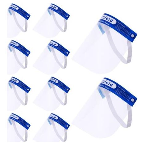 20 Pièces Visière de Protection de sécurité, visière résistante, Large, Ajustable, Transparente, Anti-buée et Anti-éclaboussures (1/5)