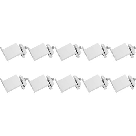 10 pièces serre-joint d'extrémité module solaire PV alliage aluminium étanche fixation panneau photovoltaïque support en Z (1/5)