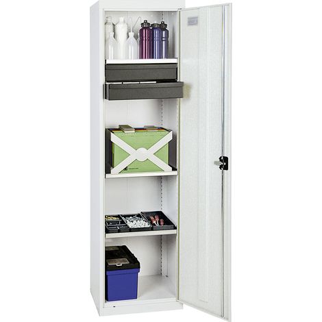 Stumpf Werkzeug- und Materialschrank Serie 3000 lichtgrau + 2 Schubladen 100 mm + 3 Auszugsböden - 3005107
