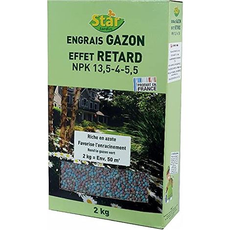 Start - Engrais gazon effet retard bleu/blanc/rouge étui avec fenêtre 2kg (1/3)