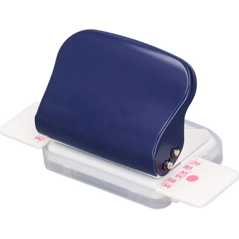 Perforateur de Poche 6 Trous Bleu avec Guide pour Papier A4 A5 B5 (1/5)