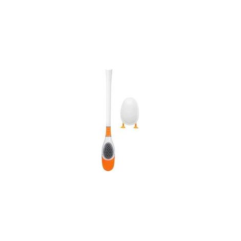 WC con manico lungo – Sedile WC in silicone, Ersatzbürste für Badezimmer, Edelstahlgriff, WC-Reinigungsbürste-Crezuo