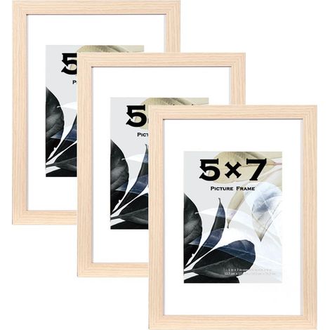 Cadre photo 13x18 Chêne Plexiglas Cadre pour poster Cadre photo Lot de 3 (1/4)