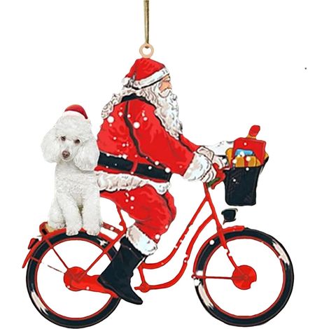 Pendentif Noel - Pendentif Acrylique Forme De Chien - Decoration Arbre De Noel Et Voiture - Lot De 1