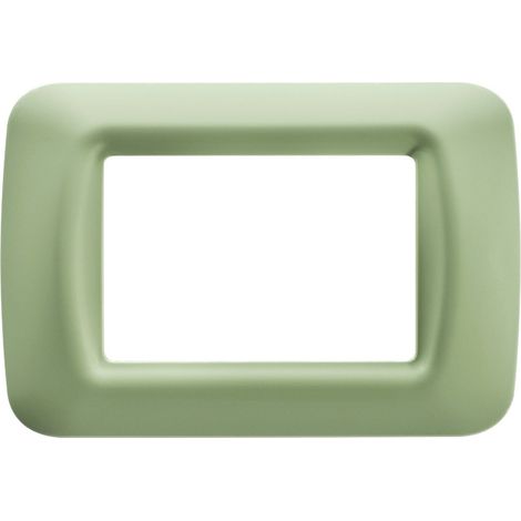 Gewiss 22543 Placca, Serie System a 3 Posti, Verde