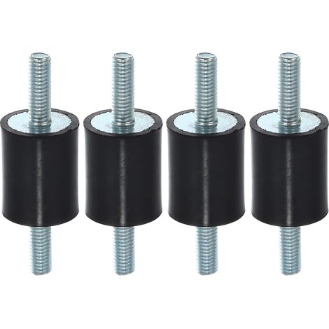 M6 Antivibrations-Isolatoren – 4 Stück – Gummi und Metall – Geräuschdämpfung – Für Motoren und Pumpen – Schwarz (1/5)