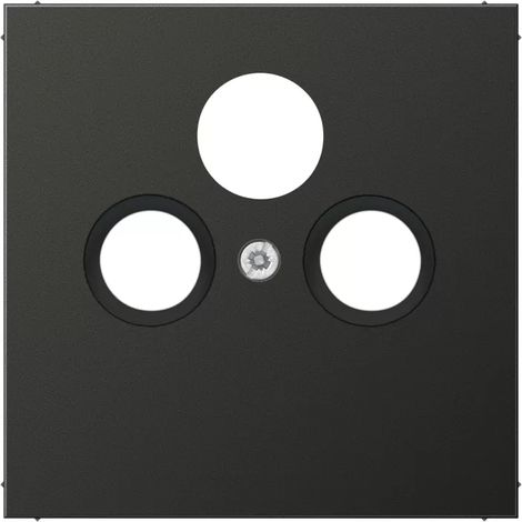 Jung Abdeckung für Universal-Sat/BK-Dosen, Aluminium lackiert, Serie LS, anthrazit (lackiertes Aluminium) AL2990SATAN (1/2)