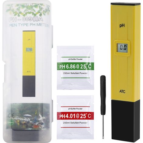 Digitales pH-Meter, professionelles pH-Messgerät, elektrisches digitales Taschen-pH-Meter für Wasser, Hydroponik-Tester, Stift mit LCD-Bildschirm (1/5)