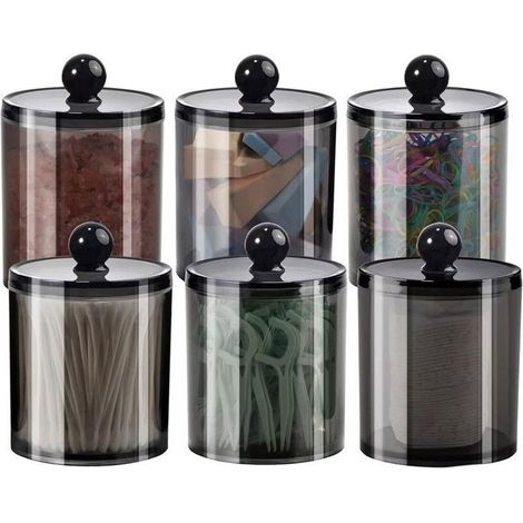 Set mit 6 transparenten Kunststoff-Tablettenspendern für die Apotheke (1/5)