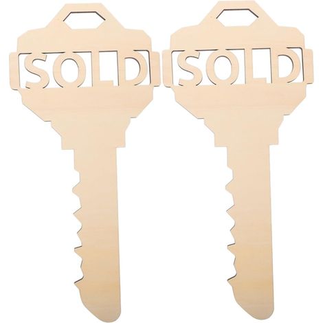 Lot De 2 Pendentifs Clés En Bois Grand Format 40 x 19 Cm, Découpes Artisanales En Bois Naturel, Ornement Décoratif Suspendu Multifonction Pour Vitrine Et Photo, Accessoire De Décoration Murale (1/5)
