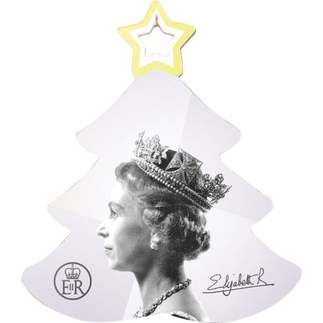 Colgante acrílico: Retrato de la Reina Isabel II – ideal como decoración o recuerdo. Acrílico resistente, impreso por ambos lados, 7,9 x 7,9 cm, multicolor. (1/5)