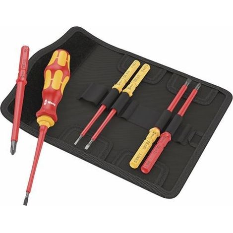 Wera Kraftform Kompakt VDE 7 destornilladores rojo ergonómico