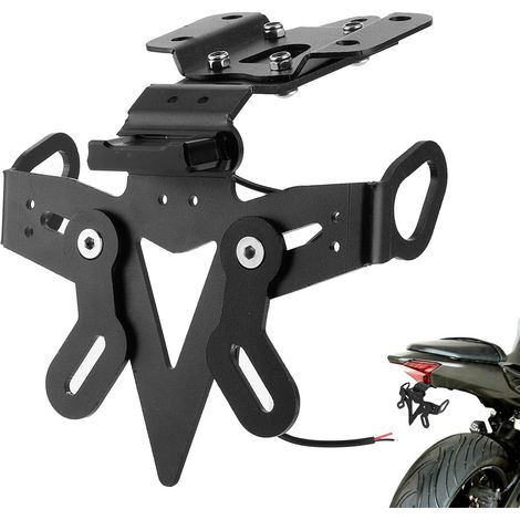 Support Plaque, Kit D'Élimination D'aile De Support De Plaque D'immatriculation De Moto avec LED pour 2013-2020 Support de Plaque+Support de Plaque+Support Plaque (1/5)