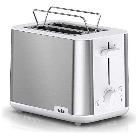 Tostadora Braun PurShine plateada y blanca 900 W (1/5)