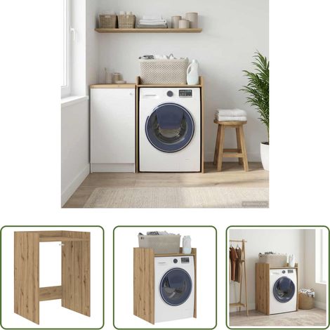 Armoire machine à laver - Armoire pour machine à laver Chêne artisan 67,5 x 62 x 97 cm (1/5)